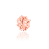 Laser Blossom – Engraved Flower – 14K Gold Threadless End - piercing - zone.com