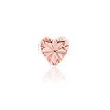 Laser Heart – Engraved Polished – 14K Gold Threadless End - piercing - zone.com