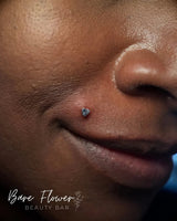 Laser Heart – Engraved Polished – 14K Gold Threadless End - piercing - zone.com