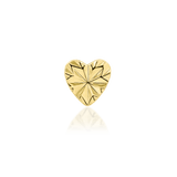 Laser Heart – Engraved Polished – 14K Gold Threadless End - piercing - zone.com