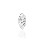 Laser Marquise – Engraved Polished – 14K Gold Threadless End - piercing - zone.com