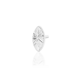 Laser Marquise – Engraved Polished – 14K Gold Threadless End - piercing - zone.com