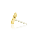 Laser Marquise – Engraved Polished – 14K Gold Threadless End - piercing - zone.com