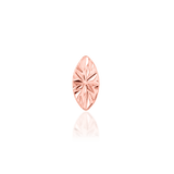 Laser Marquise – Engraved Polished – 14K Gold Threadless End - piercing - zone.com