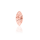 Laser Marquise – Engraved Polished – 14K Gold Threadless End - piercing - zone.com