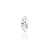 Laser Marquise – Engraved Polished – 14K Gold Threadless End - piercing - zone.com