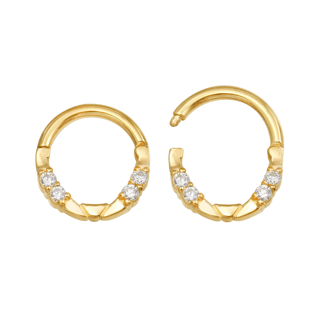 Lauren – 14K & 18K Gold Clicker Ring - piercing - zone.com