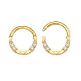 Lauren – 14K & 18K Gold Clicker Ring - piercing - zone.com