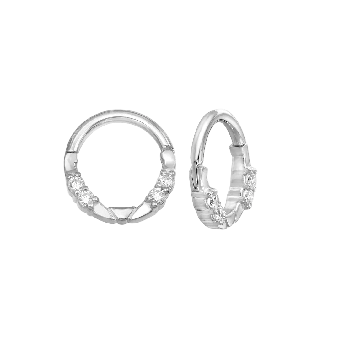 Lauren – 14K & 18K Gold Clicker Ring - piercing - zone.com