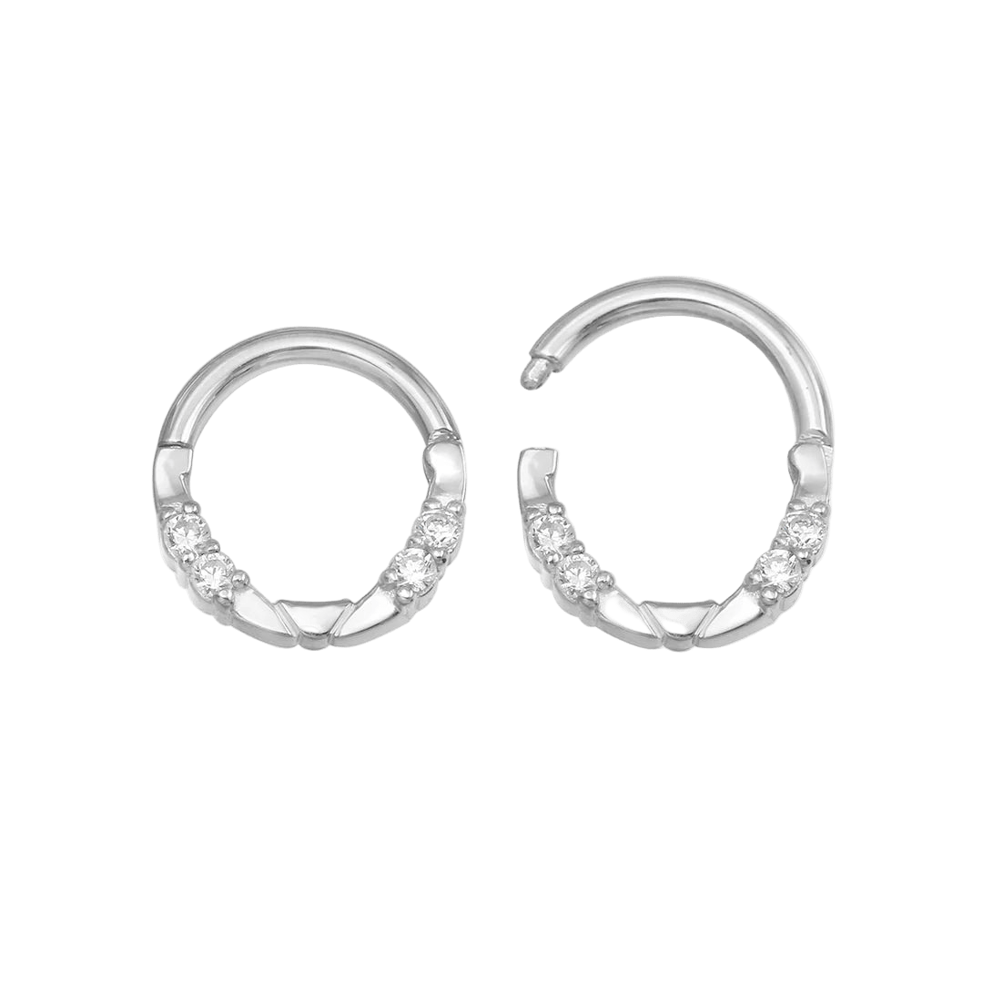 Lauren – 14K & 18K Gold Clicker Ring - piercing - zone.com