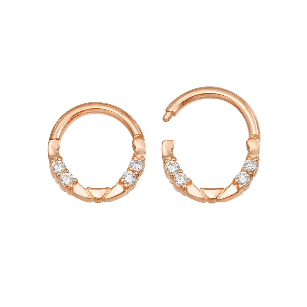 Lauren – 14K & 18K Gold Clicker Ring - piercing - zone.com