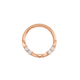 Lauren Seamless Ring – 14K Gold Cup & Divot Design - piercing-zone.com