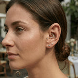 Lauren Seamless Ring – 14K Gold Cup & Divot Design - piercing - zone.com