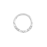 Lauren Seamless Ring – 14K Gold Cup & Divot Design - piercing - zone.com