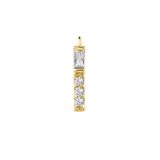 Lavanda – 14K & 18K Gold Gemstone Charm - piercing - zone.com