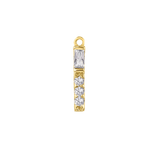 Lavanda – 14K & 18K Gold Gemstone Charm - piercing - zone.com