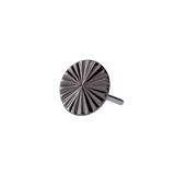 Lazer Disk – Black Rhodium Finish – 14K Gold Threadless End - piercing - zone.com