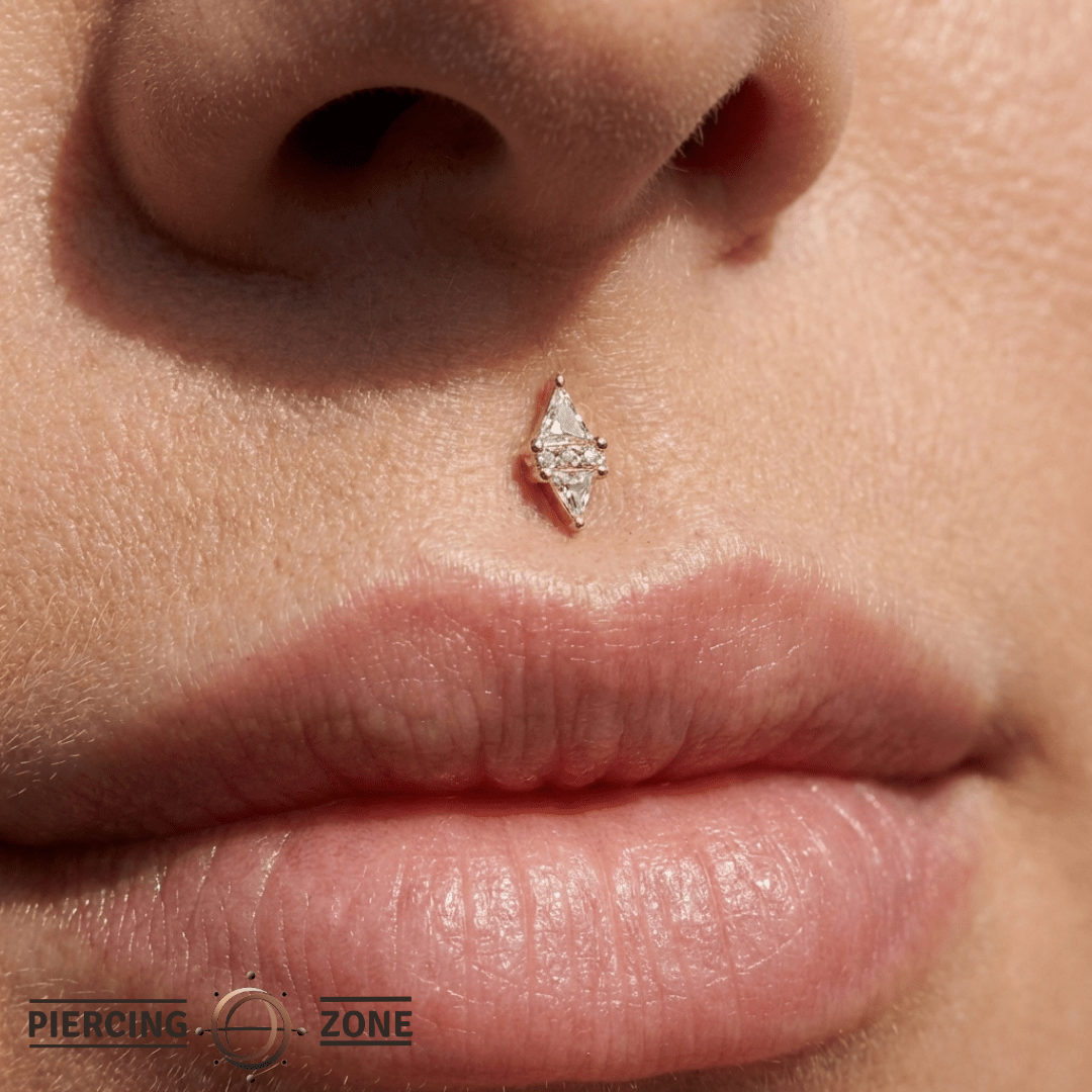 Le Tigre – CZ Cluster Spike – 14K Gold Threadless End - piercing - zone.com