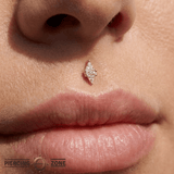 Le Tigre – CZ Cluster Spike – 14K Gold Threadless End - piercing - zone.com