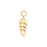 Leaf – 14K & 18K Gold Charm - piercing - zone.com