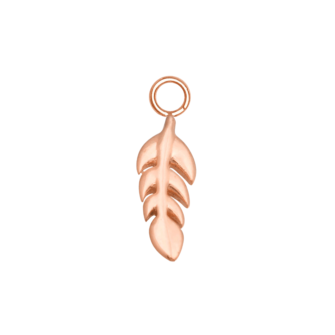 Leaf – 14K & 18K Gold Charm - piercing - zone.com