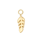 Leaf – 14K & 18K Gold Charm - piercing - zone.com
