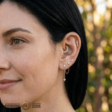 Leanna – 14K/18K Gold Mixed - Cut Threadless End - piercing - zone.com