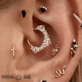 Legacy – CZ Sparkle – 14K Gold Clicker Ring - piercing - zone.com