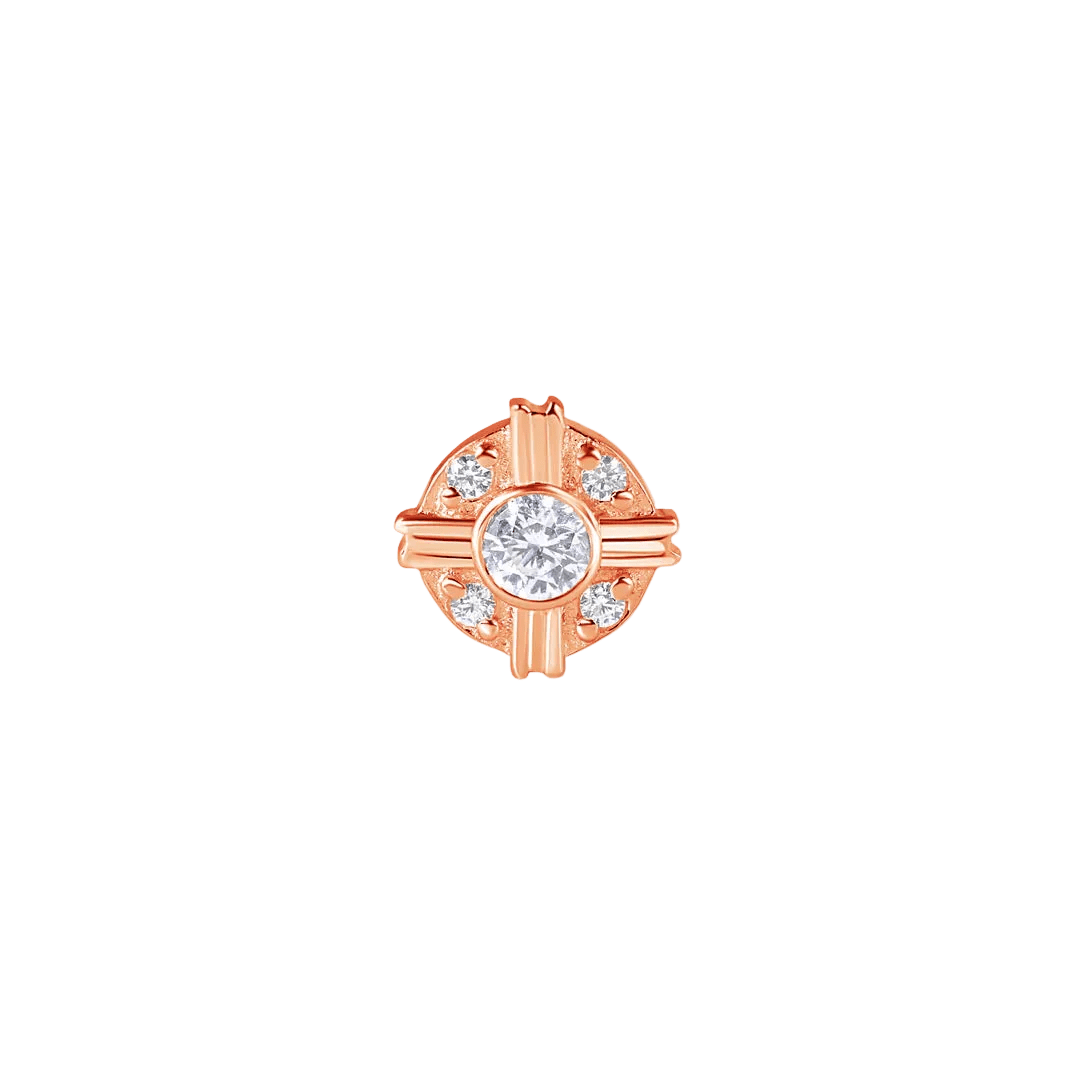Leo – 14K Gold Threadless/Threaded End - piercing - zone.com