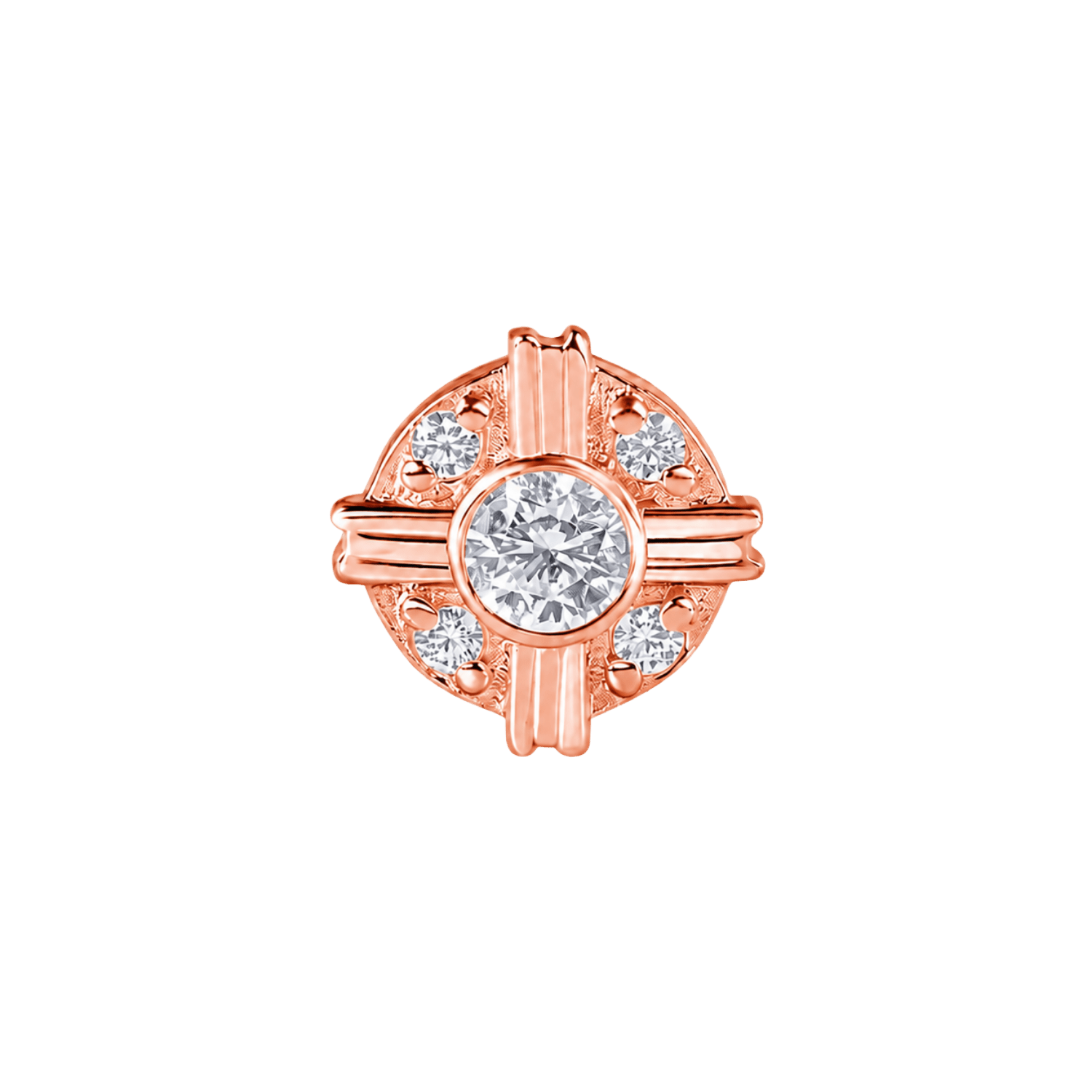 Leo – 14K Gold Threadless/Threaded End - piercing-zone.com