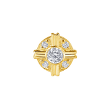 Leo – 14K Gold Threadless/Threaded End - piercing-zone.com