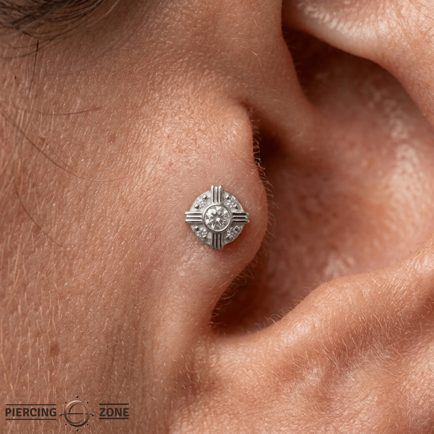 Leo – 14K Gold Threadless/Threaded End - piercing - zone.com