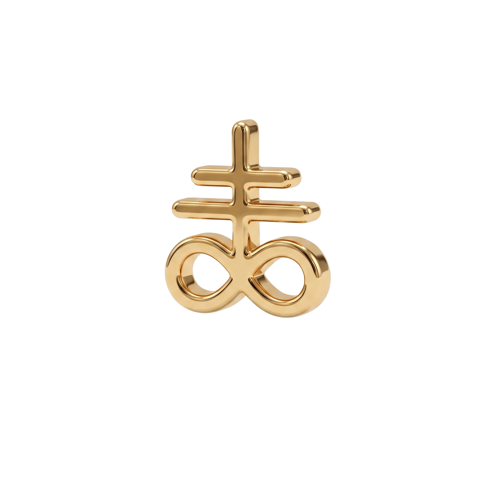 Leviathan Cross – 14K Gold Threadless/Threaded End - piercing - zone.com