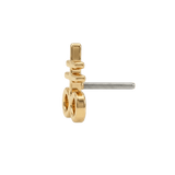 Leviathan Cross – 14K Gold Threadless/Threaded End - piercing - zone.com