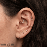 Leviathan Cross – 14K Gold Threadless/Threaded End - piercing - zone.com