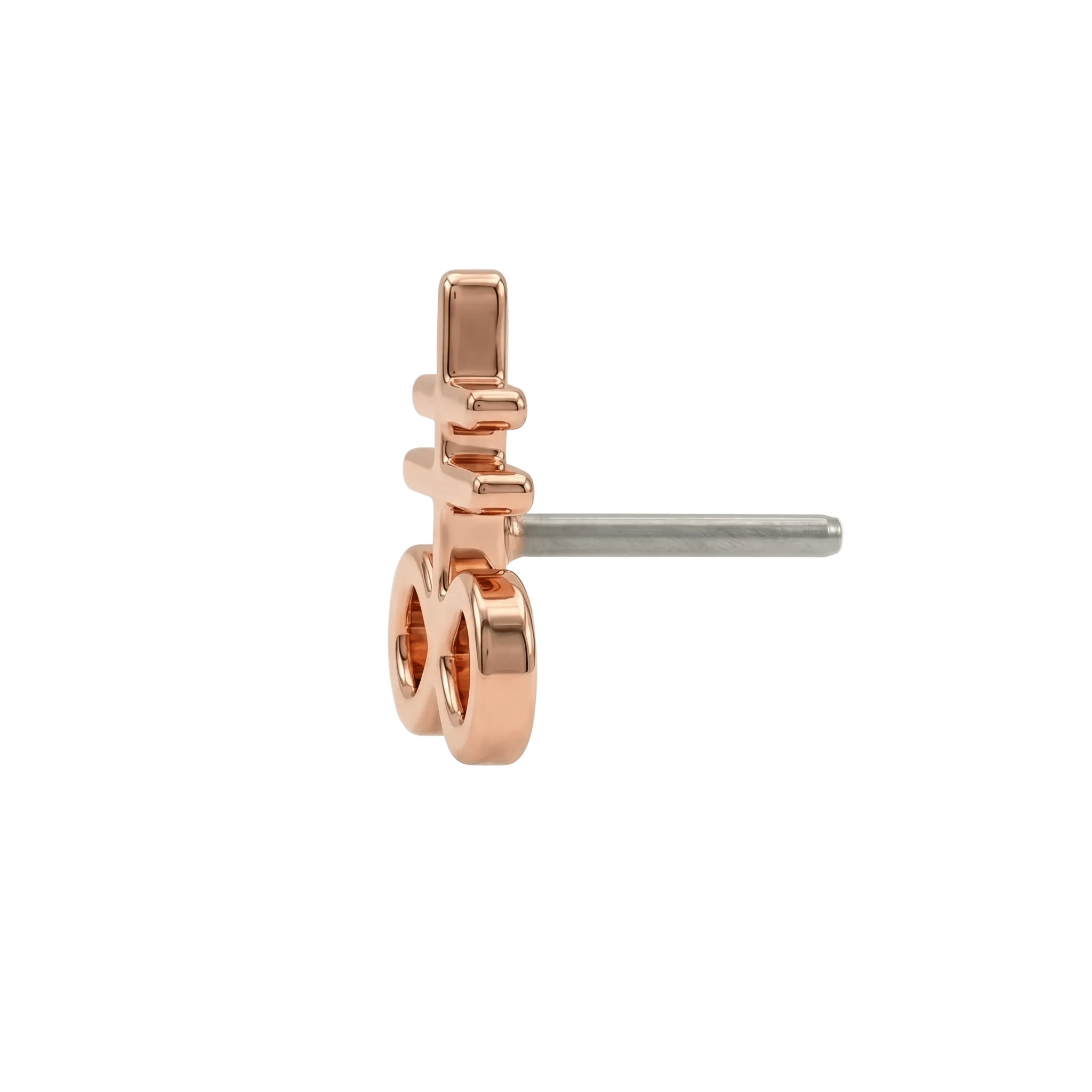 Leviathan Cross – 14K Gold Threadless/Threaded End - piercing - zone.com