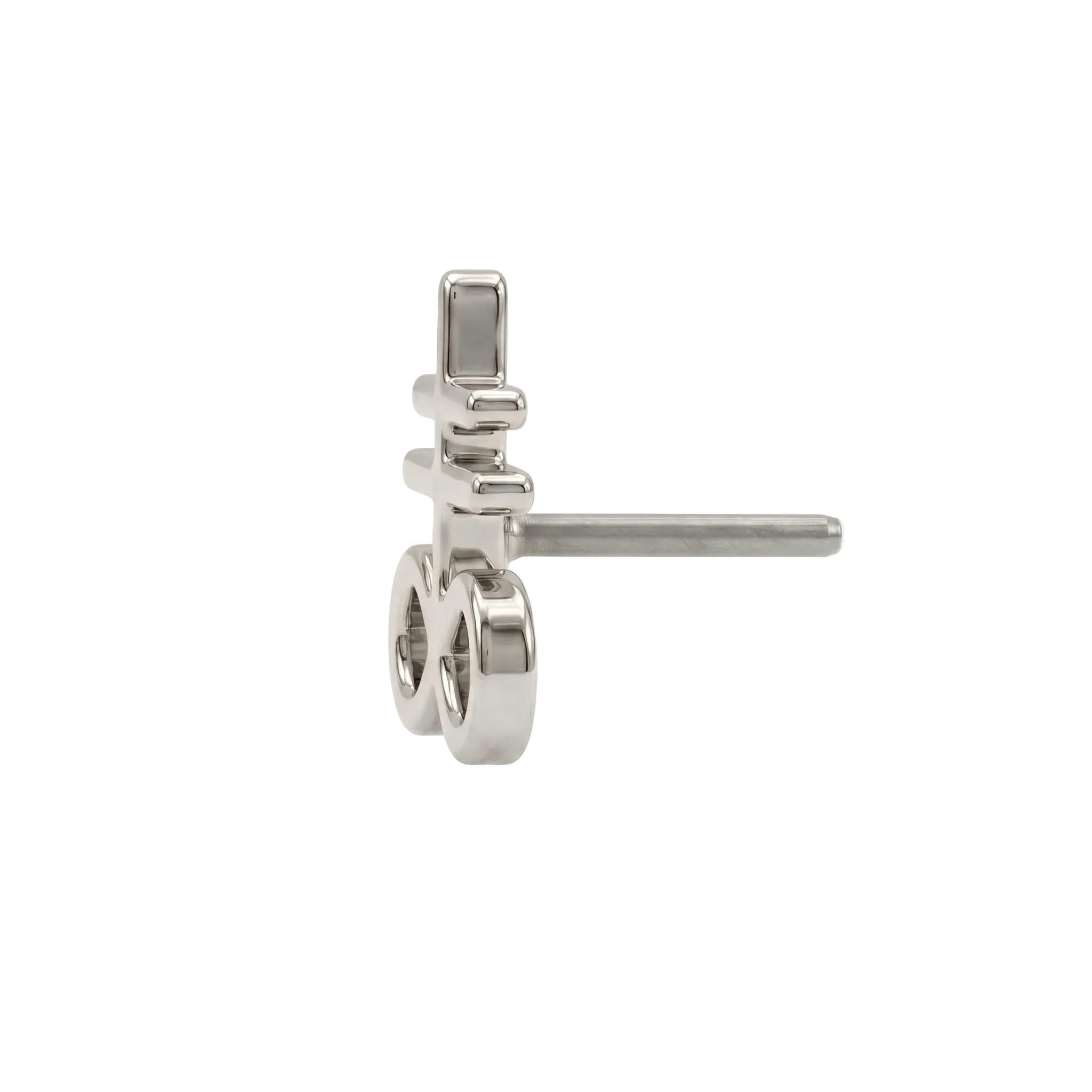 Leviathan Cross – 14K Gold Threadless/Threaded End - piercing - zone.com