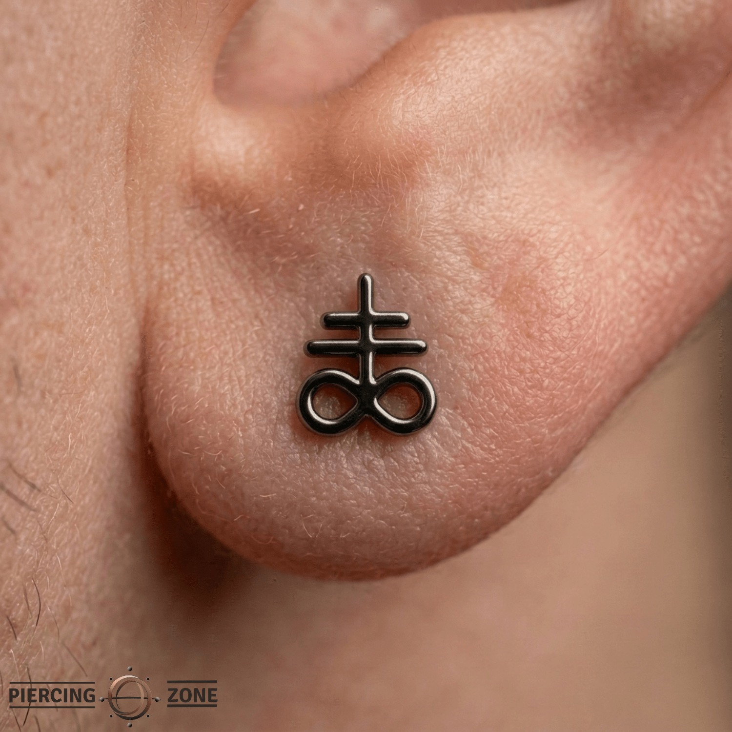 Leviathan Cross – 14K Gold Threadless/Threaded End - piercing - zone.com