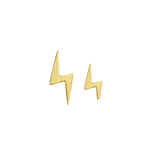 Lightning Bolt – 14K Gold Threadless & Threaded End - piercing - zone.com