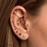 Lightning Bolt 2 - 18K Gold Threadless/Threaded End - piercing-zone.com
