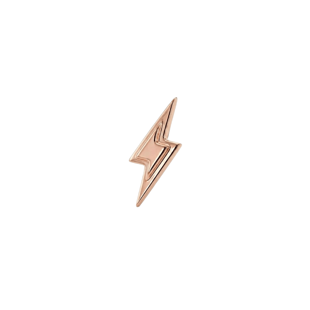 Lightning Bolt 2 - 18K Gold Threadless/Threaded End - piercing-zone.com