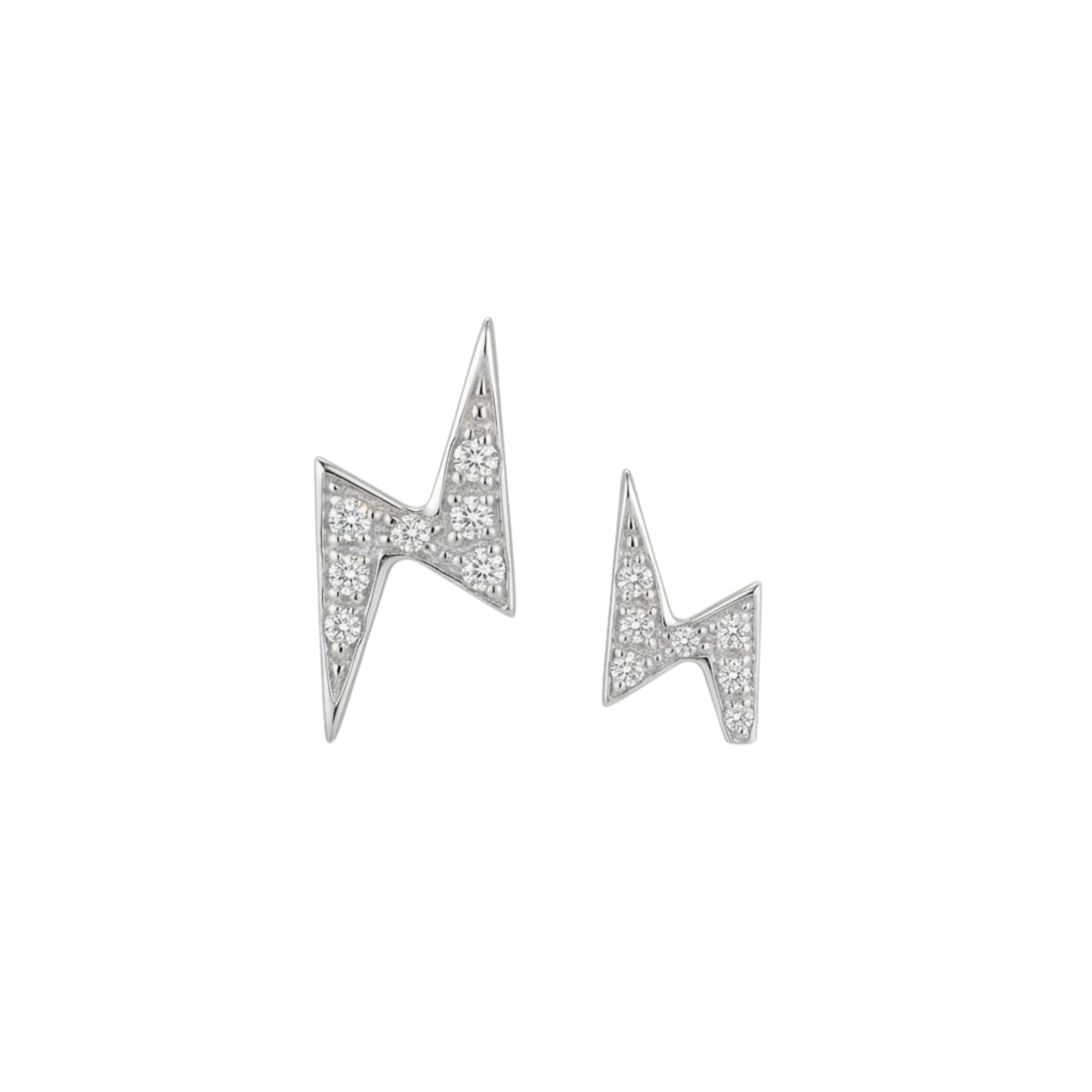 Lightning Bolt with Gems – 14K Gold Threadless/Threaded End