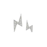 Lightning Bolt with Gems – 14K Gold Threadless/Threaded End