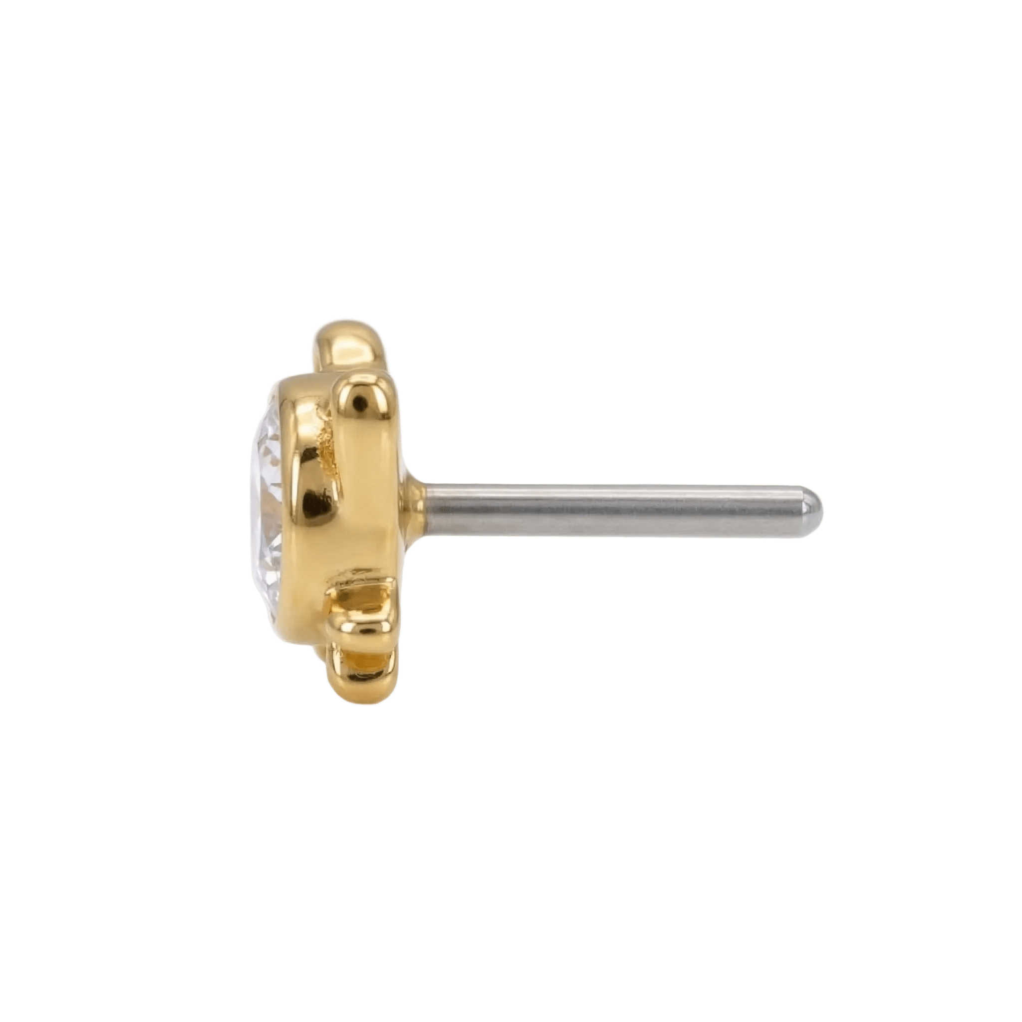 Lil Kitty – 14K Gold Threadless/Threaded End - piercing - zone.com