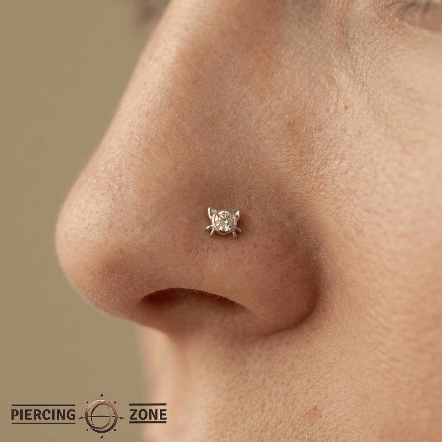 Lil Kitty – 14K Gold Threadless/Threaded End - piercing - zone.com