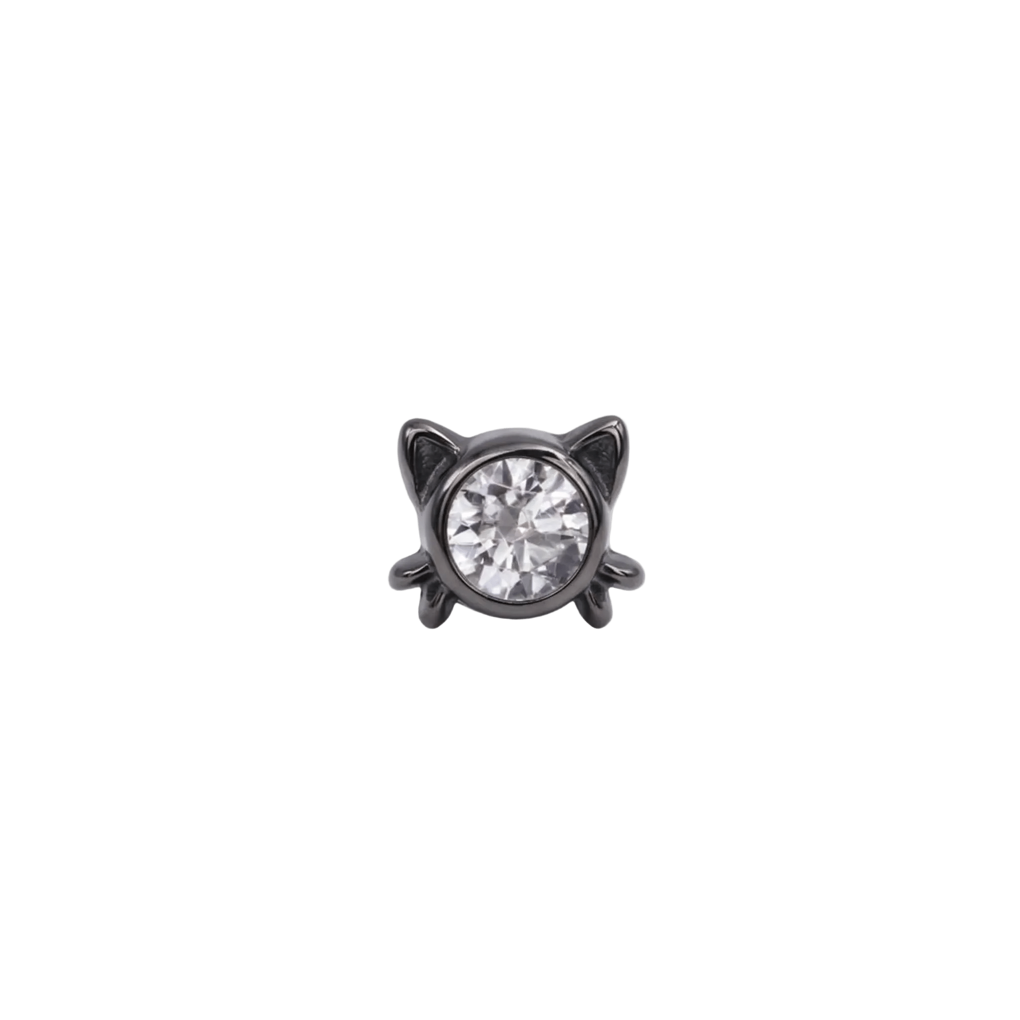 Lil Kitty – 14K Gold Threadless/Threaded End - piercing - zone.com