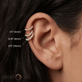 Lillia – 14K Gold Opal Clicker - piercing - zone.com