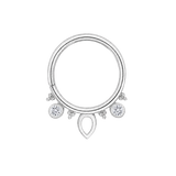 Lillian Seamless Ring – 14K Gold Petite Dual-Gem Design