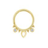 Lillian Seamless Ring – 14K Gold Petite Dual-Gem Design