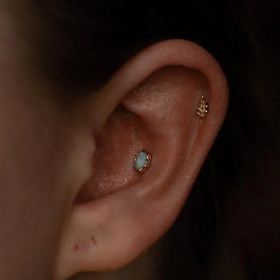 Pump Up The Volume – Aquamarine – 14K Gold Threadless End